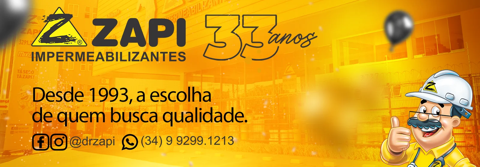 Zapi Impermeabilizantes — 33 anos em Uberlândia-MG